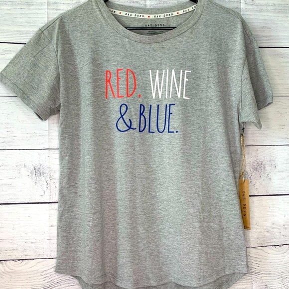 Rae Dunn “Red, Wine & Blue” T-shirt Tee Top - Picture 2 of 3